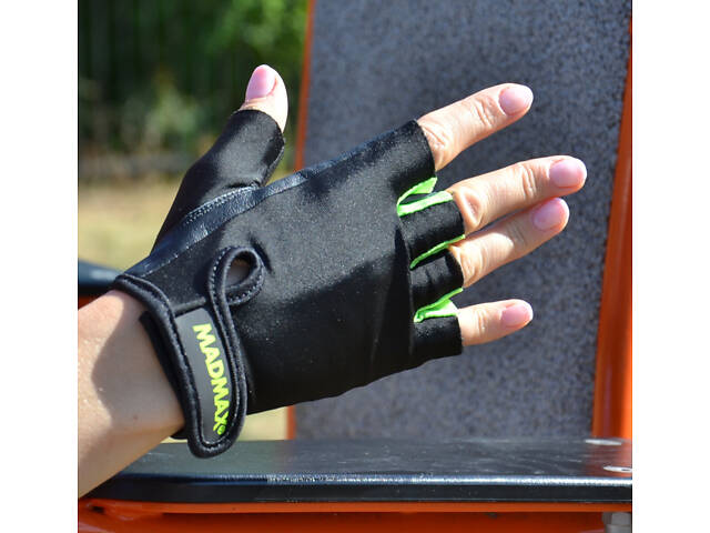 Перчатки для фитнеса MadMax MFG-251 Rainbow Green L - Фото 2