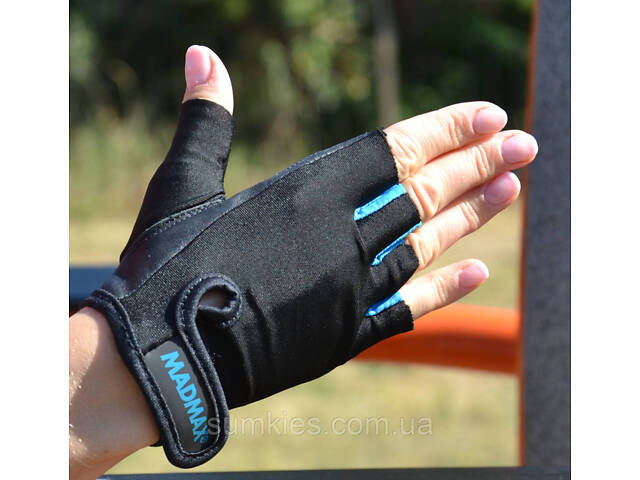 Рукавички для фітнесу MadMax MFG-251 Rainbow Turquoise M - Фото 4
