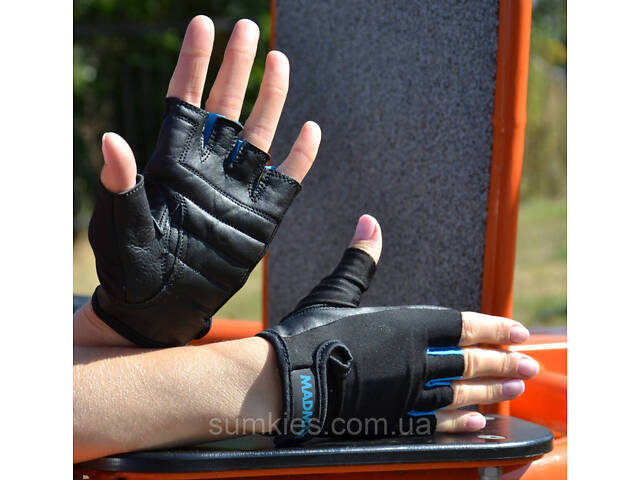 Рукавички для фітнесу MadMax MFG-251 Rainbow Turquoise M - Фото 6