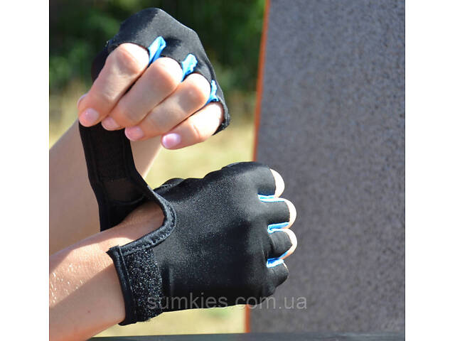 Рукавички для фітнесу MadMax MFG-251 Rainbow Turquoise M - Фото 7