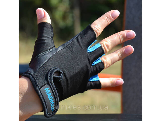 Рукавички для фітнесу MadMax MFG-251 Rainbow Turquoise M - Фото 10