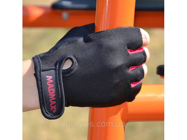 Рукавички для фітнесу MadMax MFG-251 Rainbow Rubine Red L - Фото 8