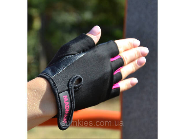 Рукавички для фітнесу MadMax MFG-251 Rainbow Pink S - Фото 5