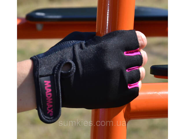 Рукавички для фітнесу MadMax MFG-251 Rainbow Pink S - Фото 9