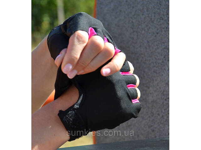 Рукавички для фітнесу MadMax MFG-251 Rainbow Pink S - Фото 10