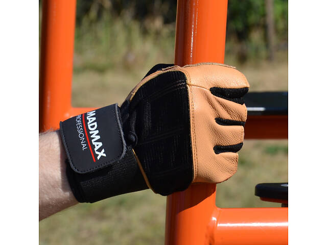 Рукавички для фітнесу MadMax MFG-269 Professional Brown M - Фото 5