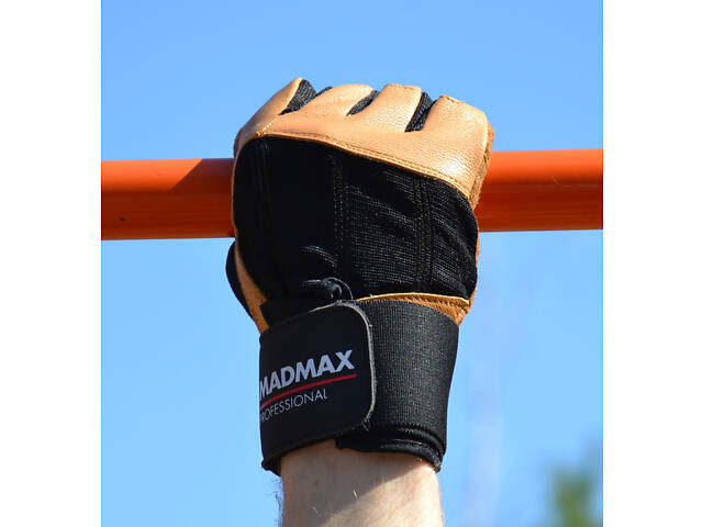 Рукавички для фітнесу MadMax MFG-269 Professional Brown M - Фото 9