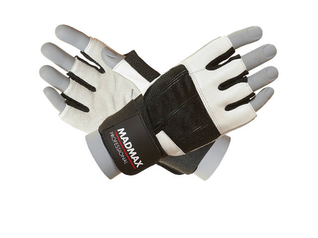 Рукавички для фітнесу MadMax MFG-269 Professional White L - Фото 1