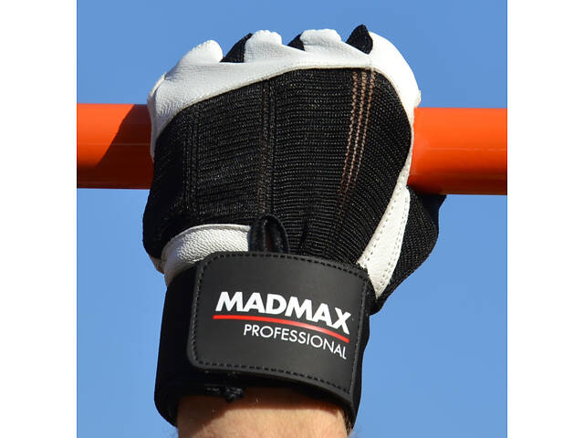Рукавички для фітнесу MadMax MFG-269 Professional White L - Фото 9
