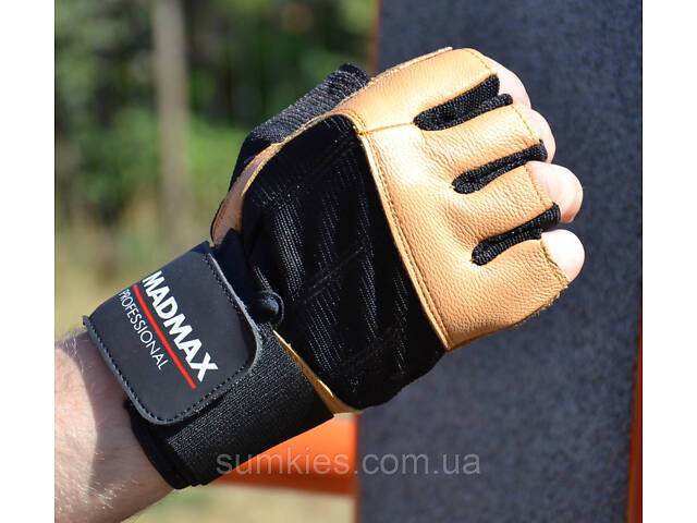 Рукавички для фітнесу MadMax MFG-269 Professional Brown XL - Фото 3