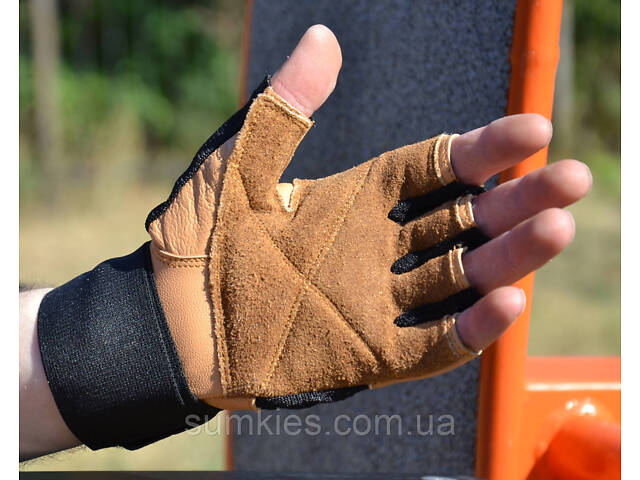 Рукавички для фітнесу MadMax MFG-269 Professional Brown XL - Фото 4