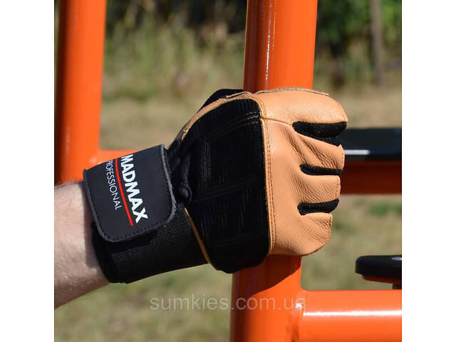 Рукавички для фітнесу MadMax MFG-269 Professional Brown XL - Фото 5