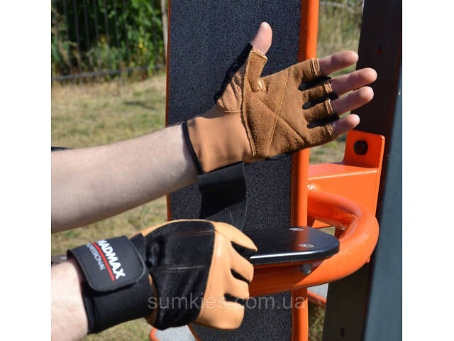 Рукавички для фітнесу MadMax MFG-269 Professional Brown XL - Фото 8