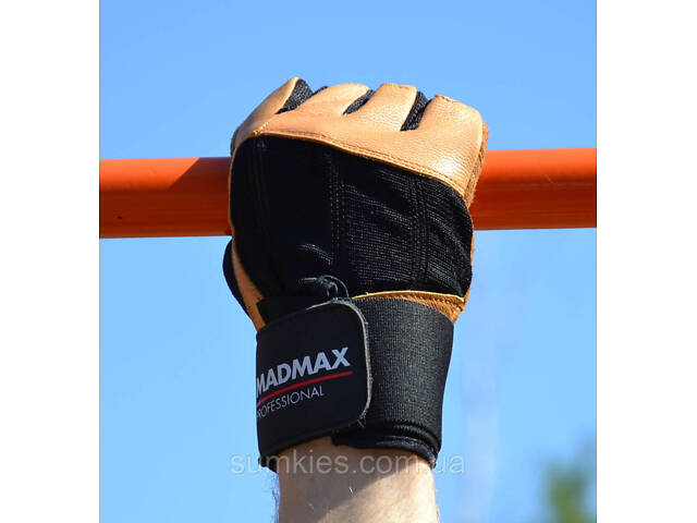 Рукавички для фітнесу MadMax MFG-269 Professional Brown XL - Фото 9