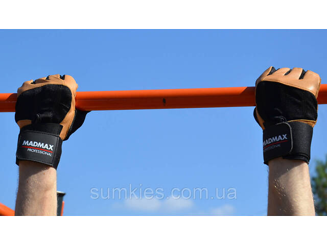 Рукавички для фітнесу MadMax MFG-269 Professional Brown XL - Фото 10