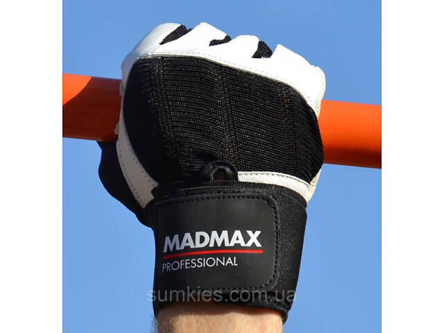 Рукавички для фітнесу MadMax MFG-269 Professional White L - Фото 10
