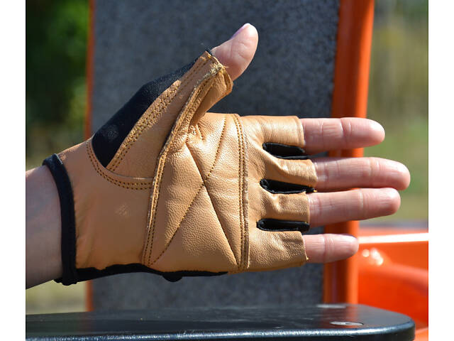 Рукавички для фітнесу MadMax MFG-444 Fitness Brown XL - Фото 5