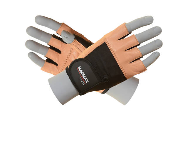 Рукавички для фітнесу MadMax MFG-444 Fitness Brown XL - Фото 1