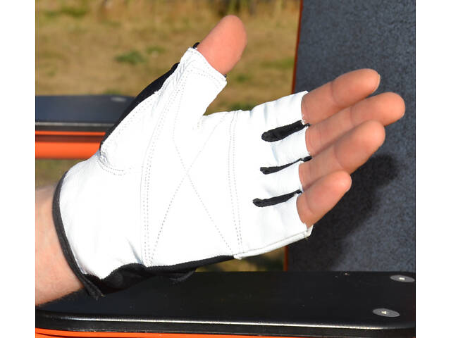 Рукавички для фітнесу MadMax MFG-444 Fitness White M - Фото 3