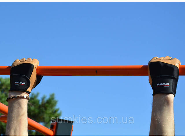 Рукавички для фітнесу MadMax MFG-444 Fitness Brown M - Фото 10