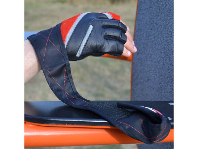 Рукавички для фітнесу MadMax MFG-568 Extreme 2nd edition Black/Red M - Фото 8