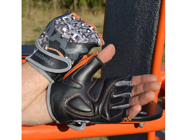 Рукавички для фітнесу MadMax MFG-831 Mti 83.1 Grey/Digital Camo M - Фото 4