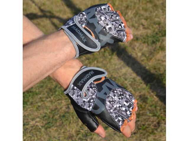 Рукавички для фітнесу MadMax MFG-831 Mti 83.1 Grey/Digital Camo M - Фото 6