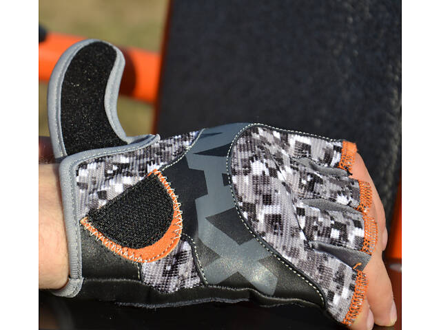 Рукавички для фітнесу MadMax MFG-831 Mti 83.1 Grey/Digital Camo S - Фото 8
