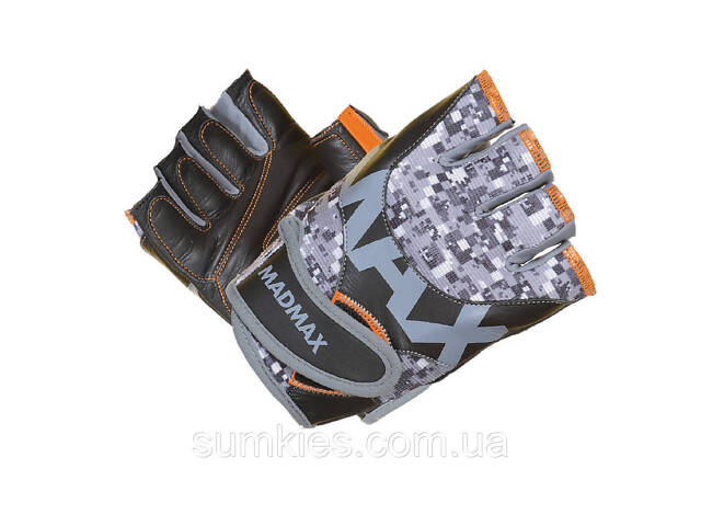 Рукавички для фітнесу MadMax MFG-831 Mti 83.1 Grey/Digital Camo M - Фото 1