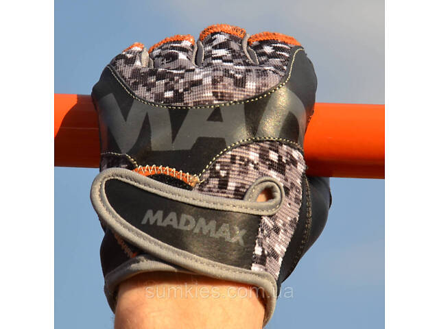 Рукавички для фітнесу MadMax MFG-831 Mti 83.1 Grey/Digital Camo M - Фото 9