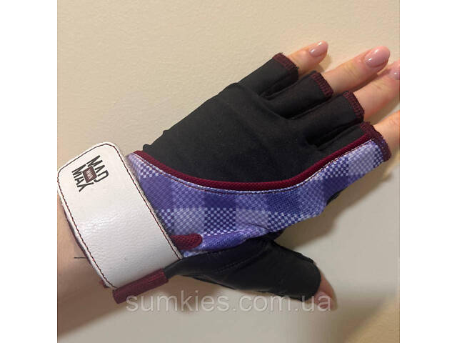Рукавички для фітнесу MadMax MFG-911 Nine-eleven Black / perpito L - Фото 2