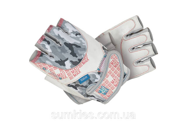 Рукавички для фітнесу MadMax MFG-931 No matter White M - Фото 1