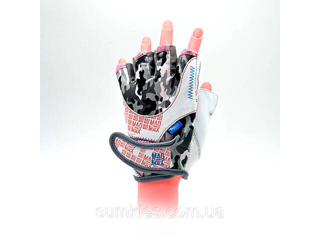 Рукавички для фітнесу MadMax MFG-931 No matter White M - Фото 2