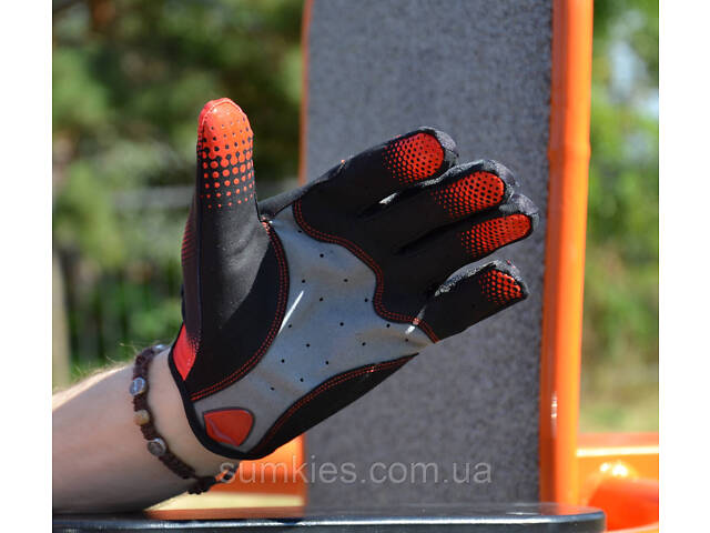 Рукавички для фітнесу MadMax MXG-101 X Gloves Black/Grey/Red M - Фото 6