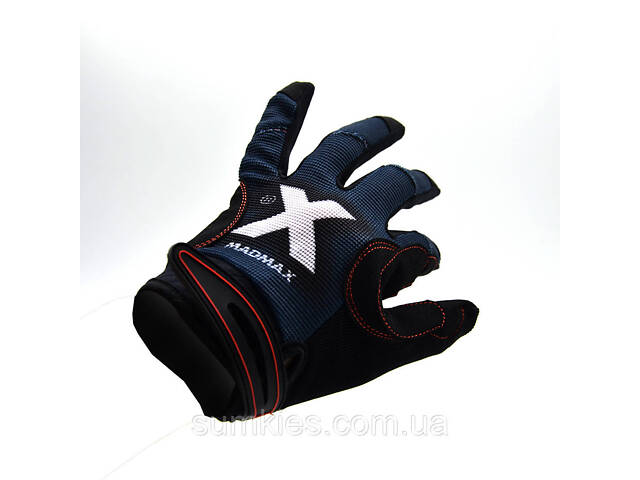 Рукавички для фітнесу MadMax MXG-102 X Gloves Black/Grey/White XXL - Фото 2