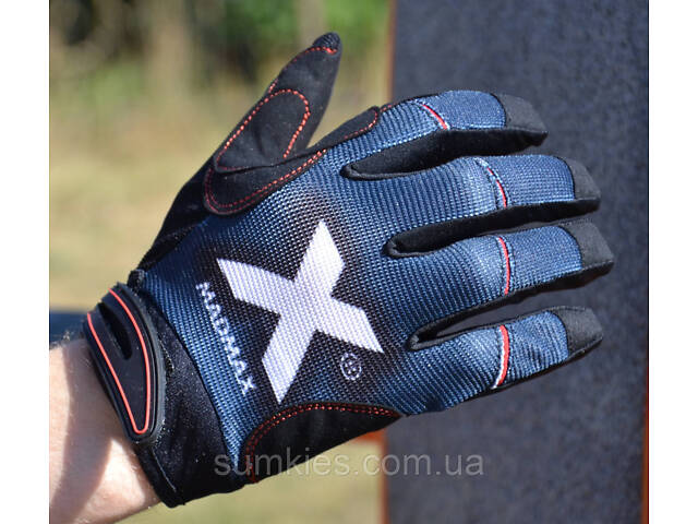 Рукавички для фітнесу MadMax MXG-102 X Gloves Black/Grey/White XXL - Фото 3