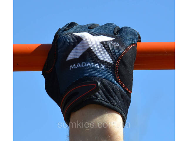 Рукавички для фітнесу MadMax MXG-102 X Gloves Black/Grey/White XXL - Фото 9