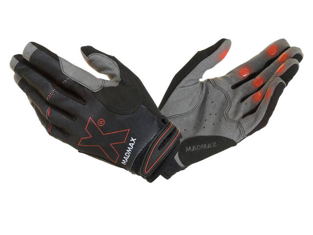 Рукавички для фітнесу MadMax MXG-103 X Gloves Black/Grey L - Фото 1
