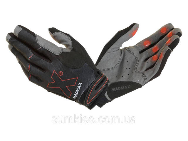 Рукавички для фітнесу MadMax MXG-103 X Gloves Black/Grey XL - Фото 1