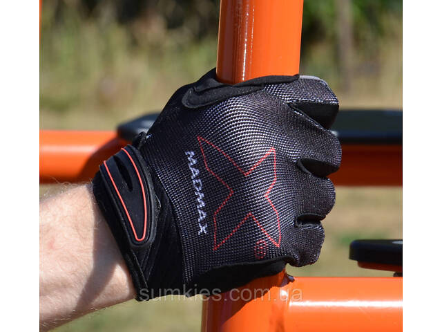 Рукавички для фітнесу MadMax MXG-103 X Gloves Black/Grey XL - Фото 6