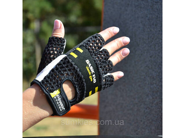 Рукавички для фітнесу Power System PS-2100 Basic EVO Black/Yellow Line XS - Фото 2