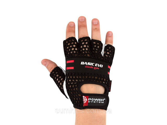 Рукавички для фітнесу Power System PS-2100 Basic EVO Black/Red Line L - Фото 10
