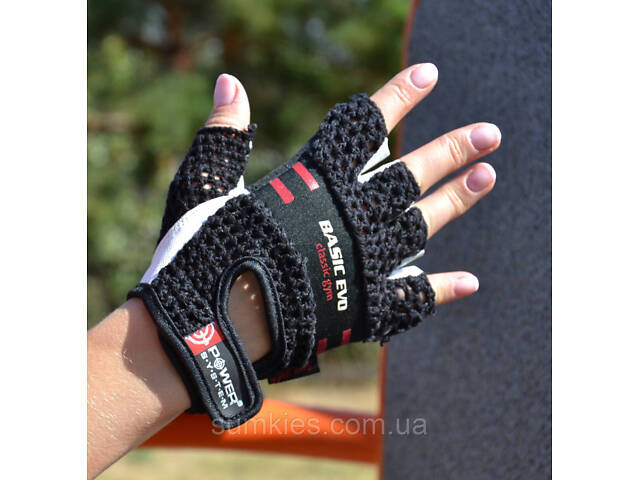 Рукавички для фітнесу Power System PS-2100 Basic EVO Black/Red Line XL - Фото 2
