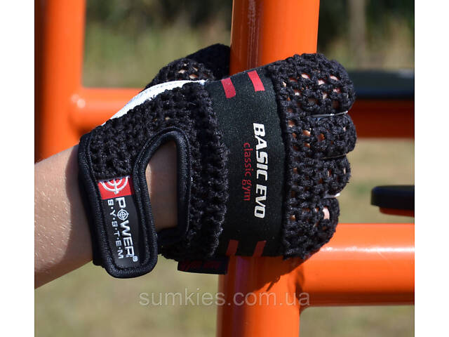 Рукавички для фітнесу Power System PS-2100 Basic EVO Black/Red Line XL - Фото 5