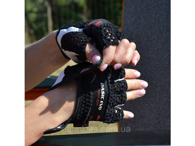 Рукавички для фітнесу Power System PS-2100 Basic EVO Black/Red Line XL - Фото 7