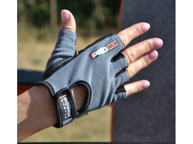 Рукавички для фітнесу Power System PS-2250 Pro Grip Grey M - Фото 4