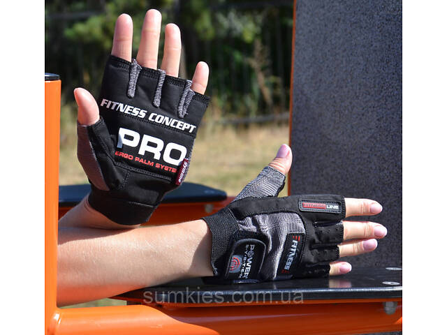 Рукавички для фітнесу Power System PS-2300 Fitness Grey/Black XS - Фото 4