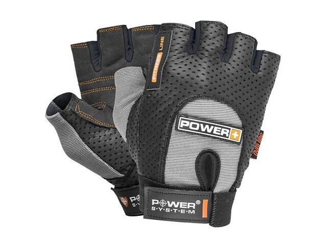 Рукавички для фітнесу Power System PS-2500 Power Plus Black/Grey S - Фото 1