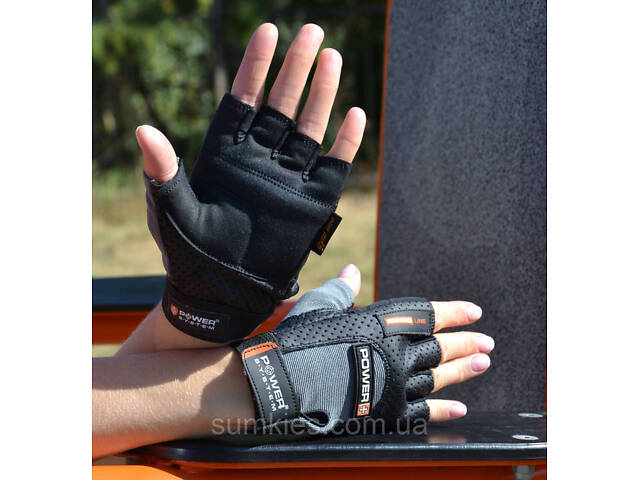 Рукавички для фітнесу Power System PS-2500 Power Plus Black/Grey L - Фото 6