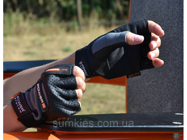 Рукавички для фітнесу Power System PS-2500 Power Plus Black/Grey L - Фото 9